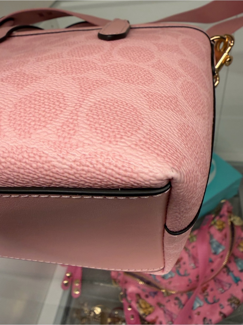 Coach Mini City Tote in Powder Pink w/Crossbody Strap - Picture 13 of 16